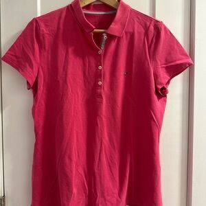 Tommy Hilfiger Pink Fitted Polo Shirt